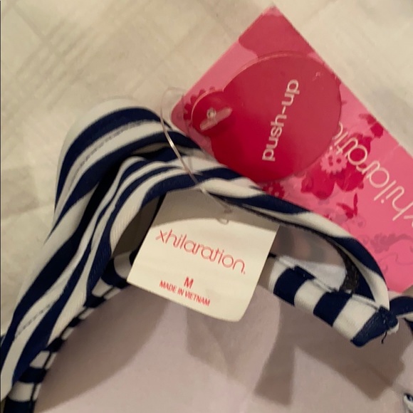 * NWT* Striped Nautical Push-up Bikini - Picture 3 of 4